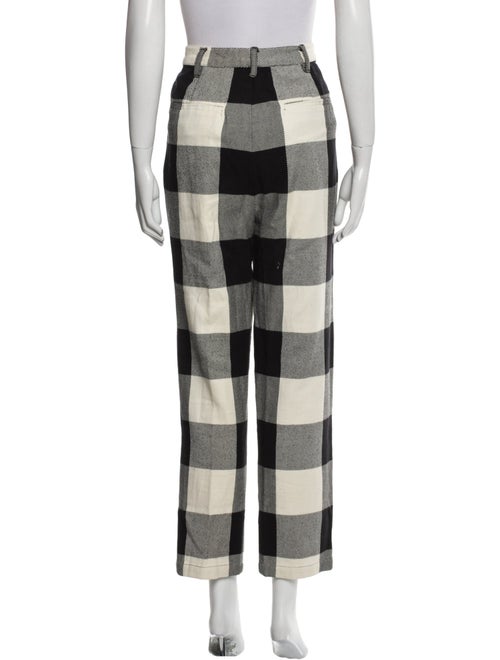 Mara Hoffman Plaid Print Straight Leg Pants