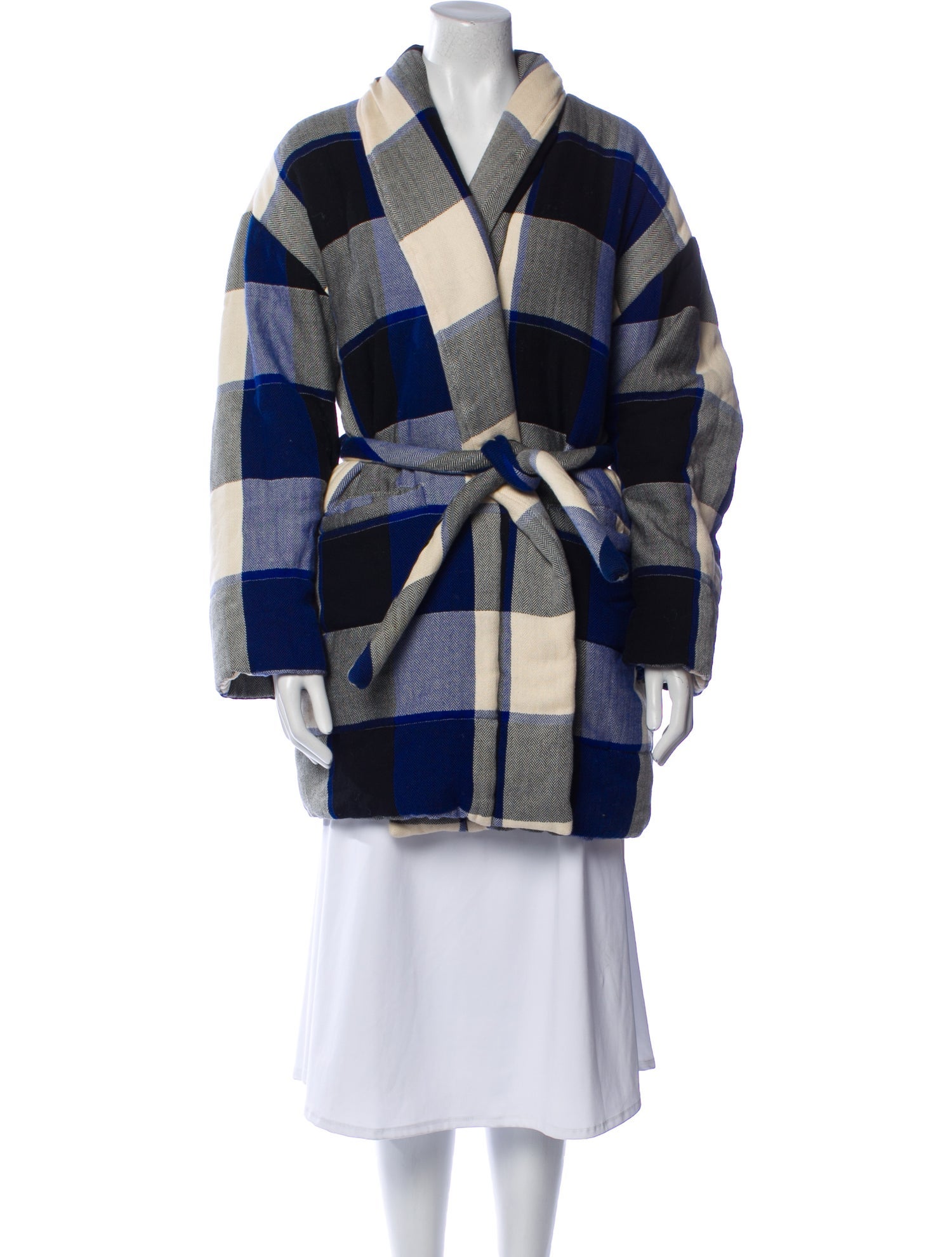 Mara Hoffman Plaid Print Peacoat