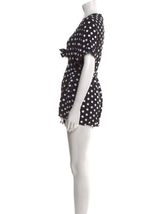 Mara Hoffman Polka Dot Print Open Front Romper