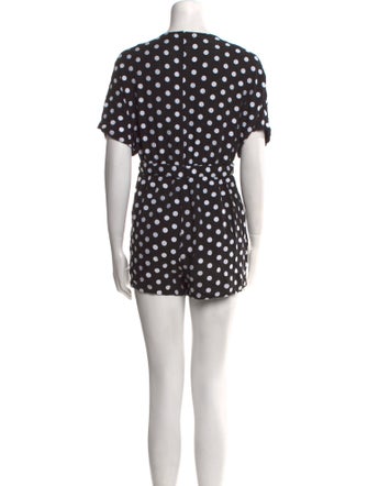 Mara Hoffman Polka Dot Print Open Front Romper