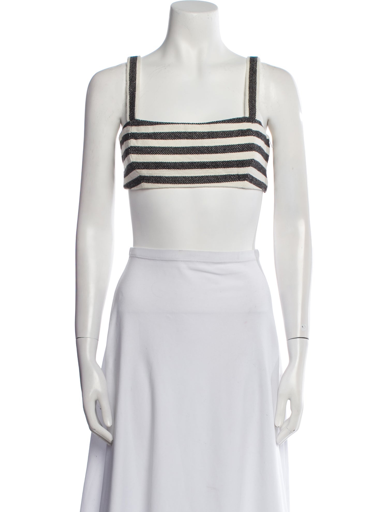 Mara Hoffman Striped Square Neckline Crop Top
