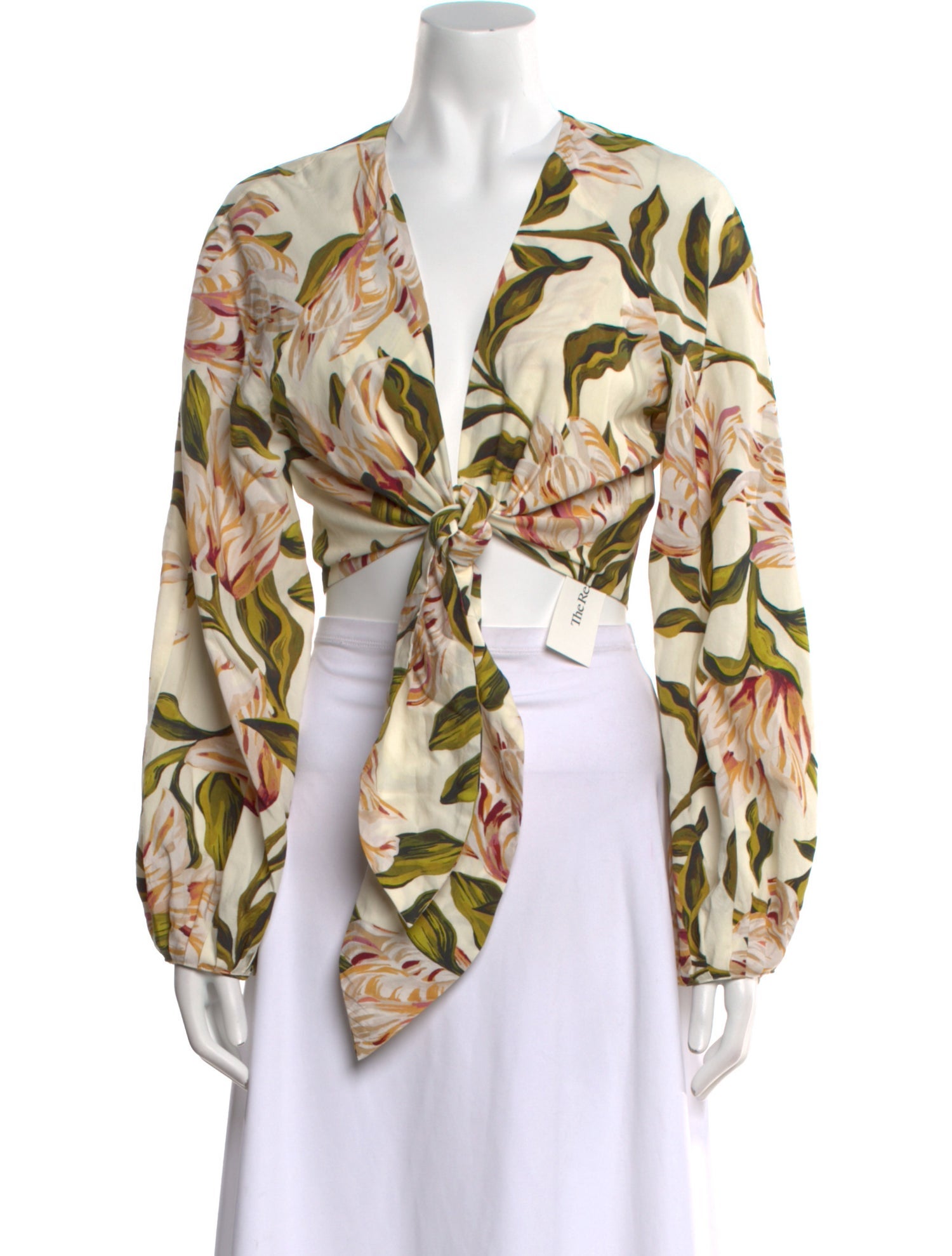 Mara Hoffman Floral Print V-Neck Blouse