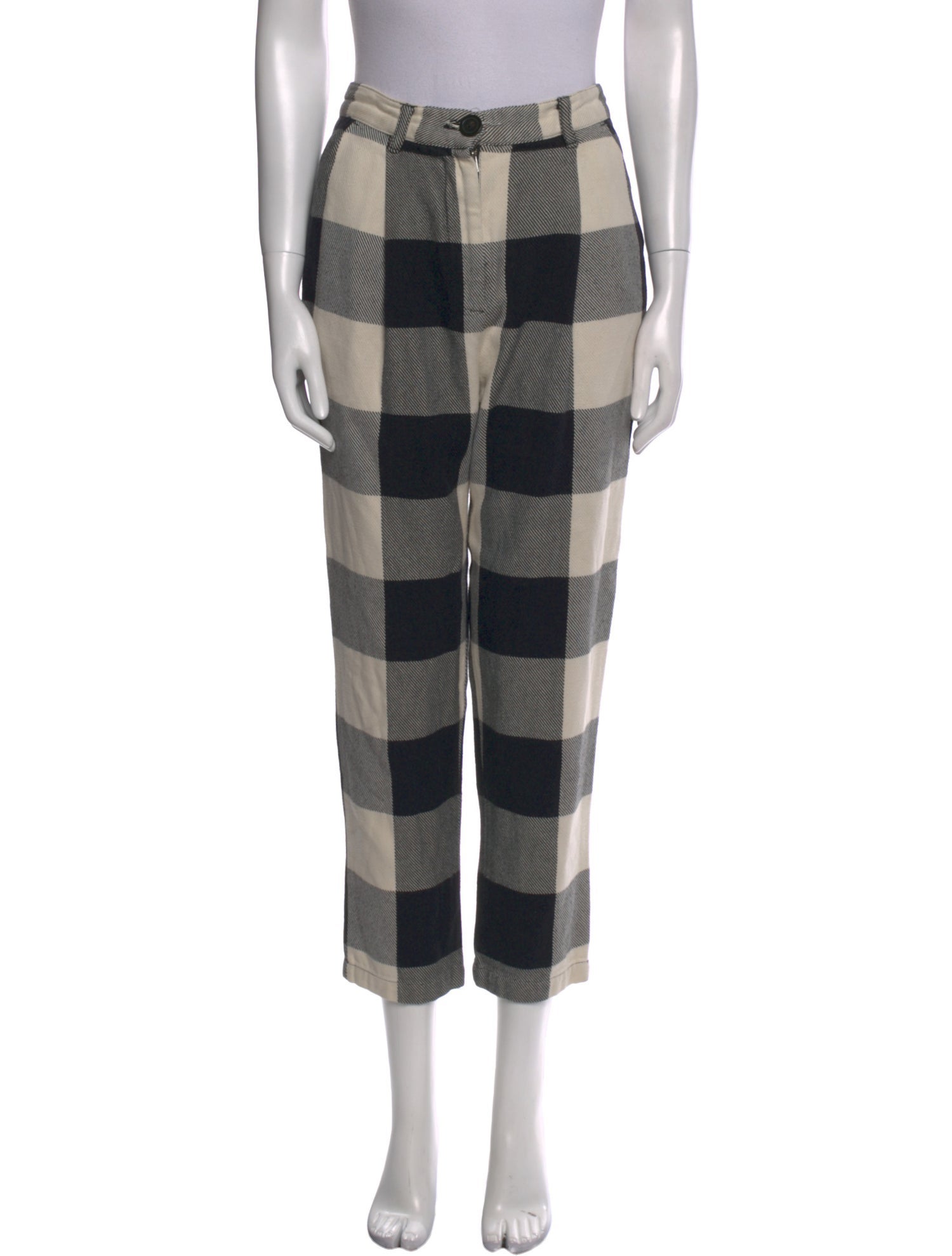 Mara Hoffman Plaid Print Straight Leg Pants