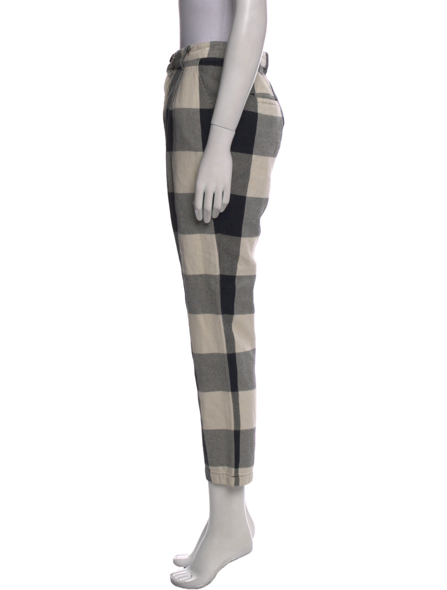 Mara Hoffman Plaid Print Straight Leg Pants