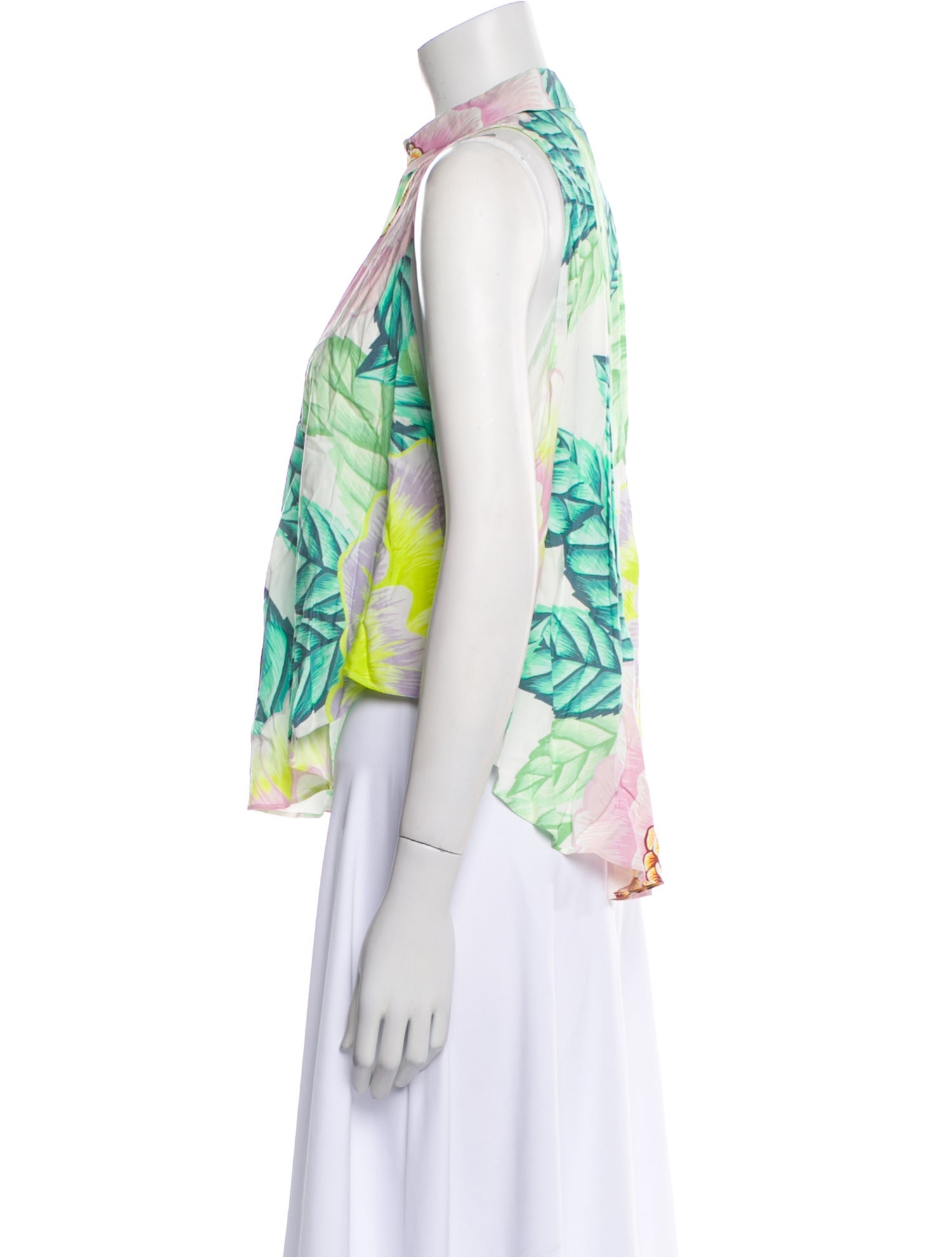 Mara Hoffman Floral Print Halterneck Blouse