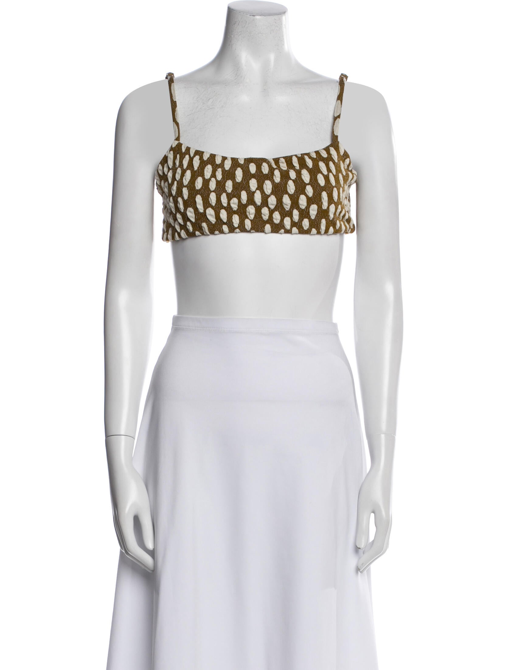 Mara Hoffman Printed Square Neckline Crop Top