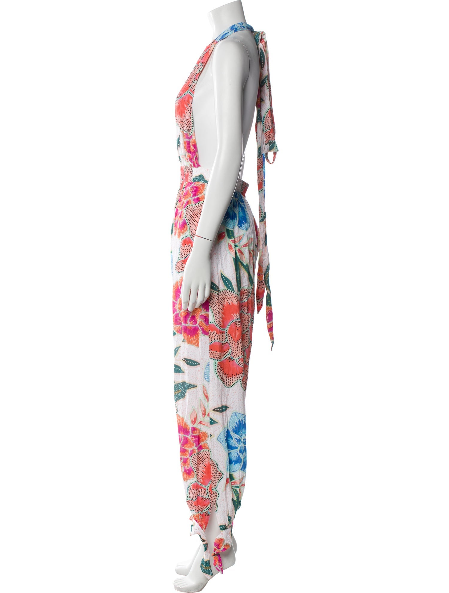Mara Hoffman Floral Print V-Neck Jumpsuit