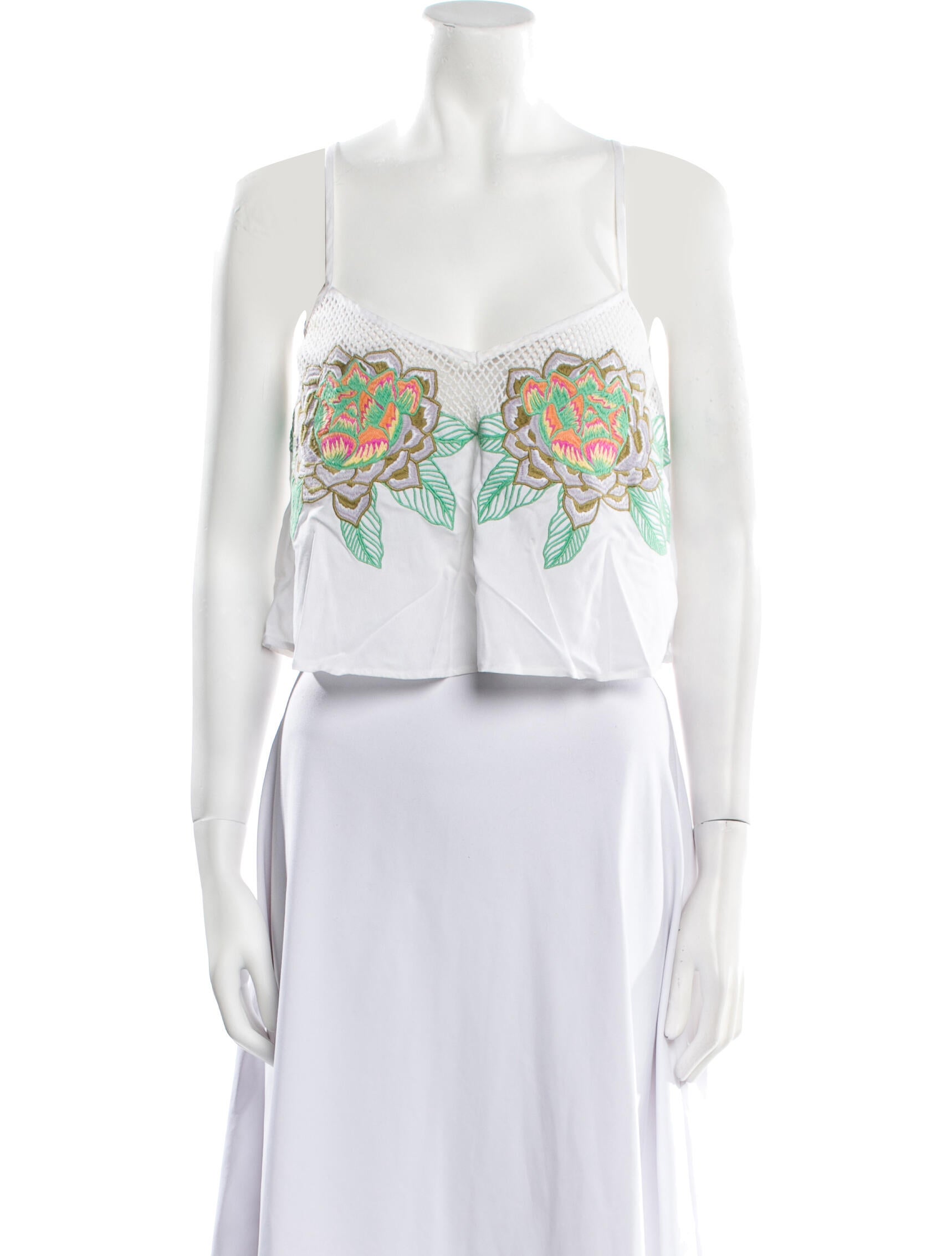 Mara Hoffman Printed Square Neckline Crop Top