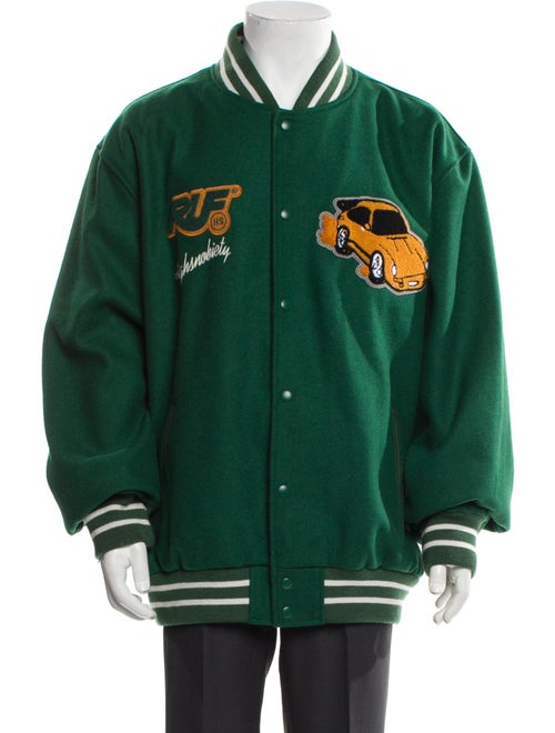 Highsnobiety Wool Graphic Print Varsity Jacket