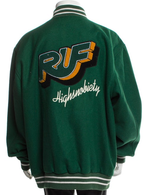 Highsnobiety Wool Graphic Print Varsity Jacket