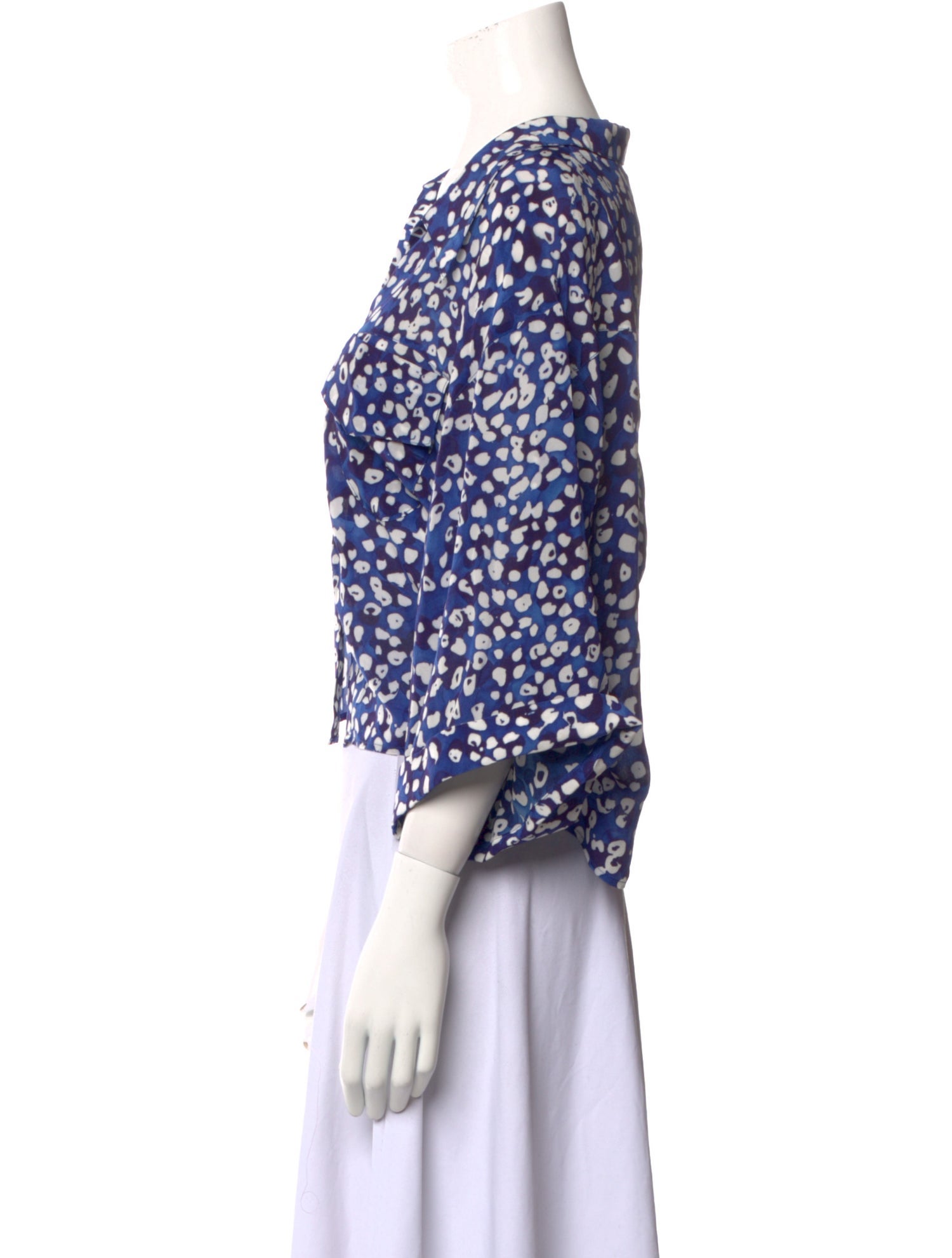 Hayley Menzies Silk Printed Button-Up Top