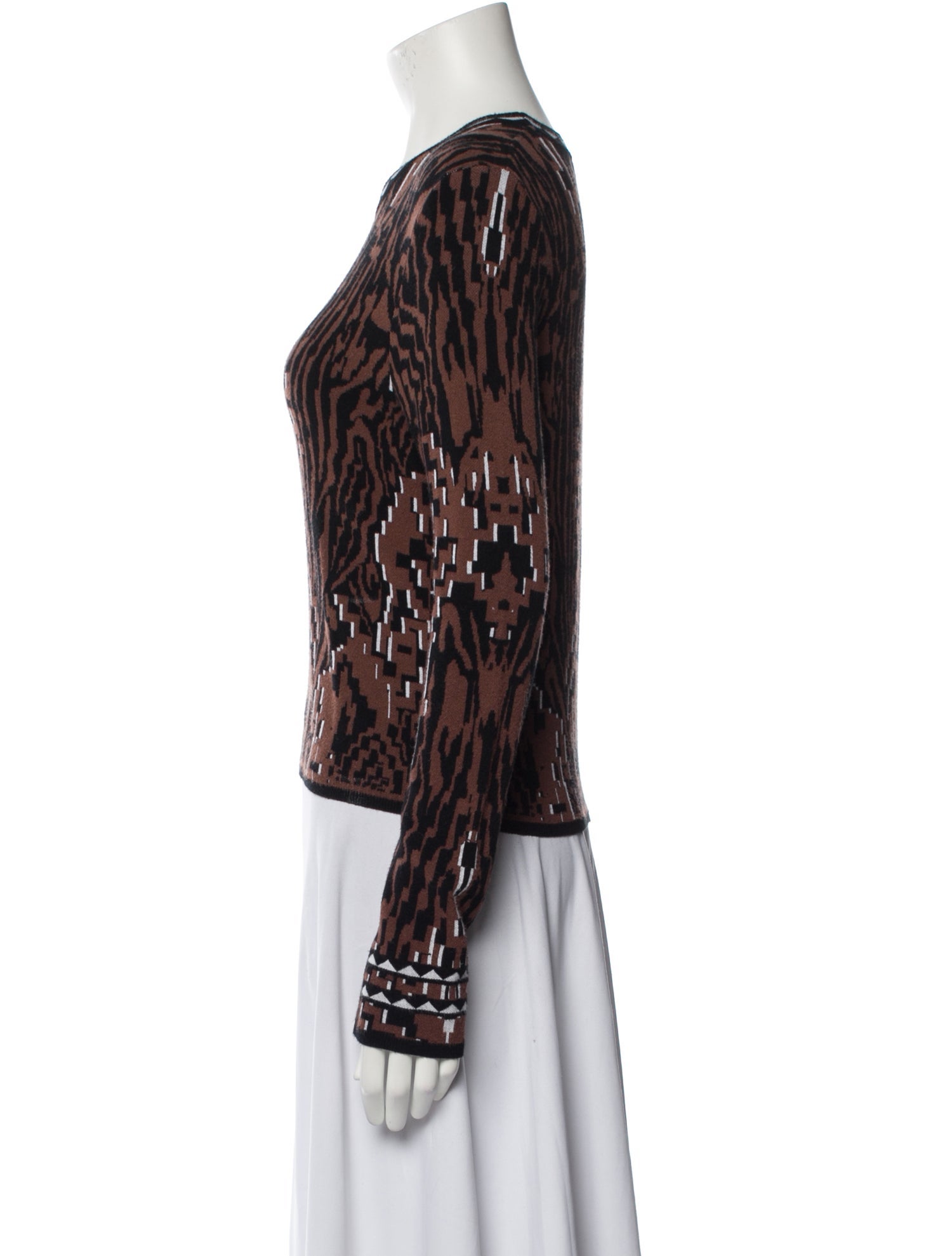 Hayley Menzies Printed Scoop Neck Sweater