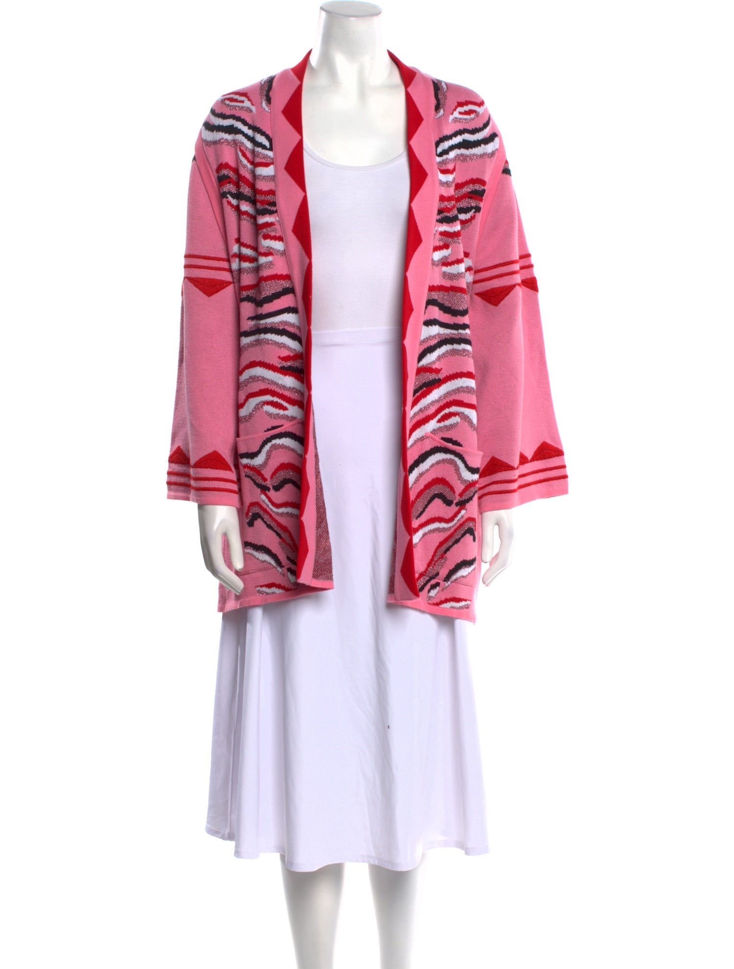 Hayley Menzies Printed Open Front Sweater