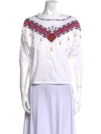 Hayley Menzies Printed Bateau Neckline Top