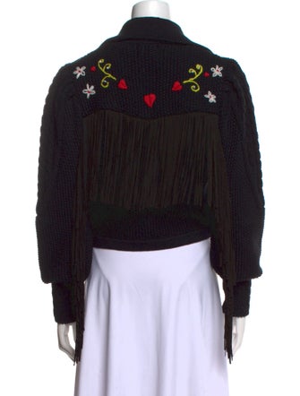 Hayley Menzies Merino Wool Open Front Sweater