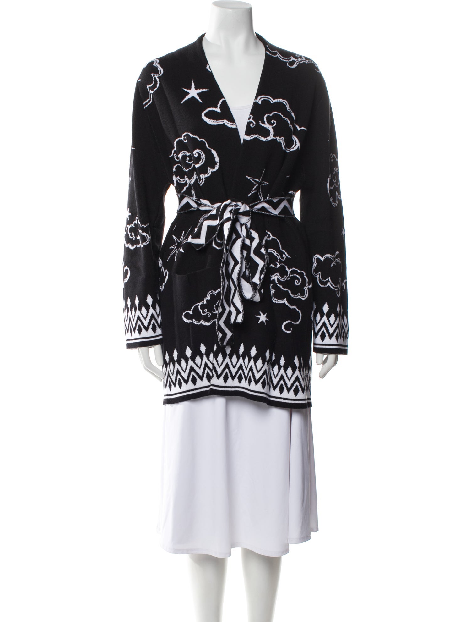 Hayley Menzies Printed V-Neck Sweater