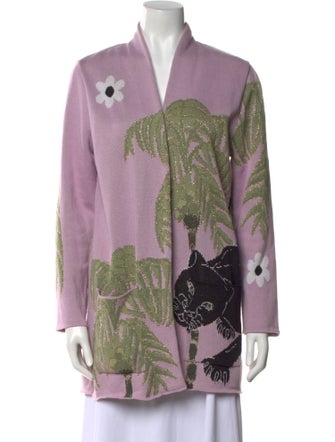 Hayley Menzies Floral Print V-Neck Sweater