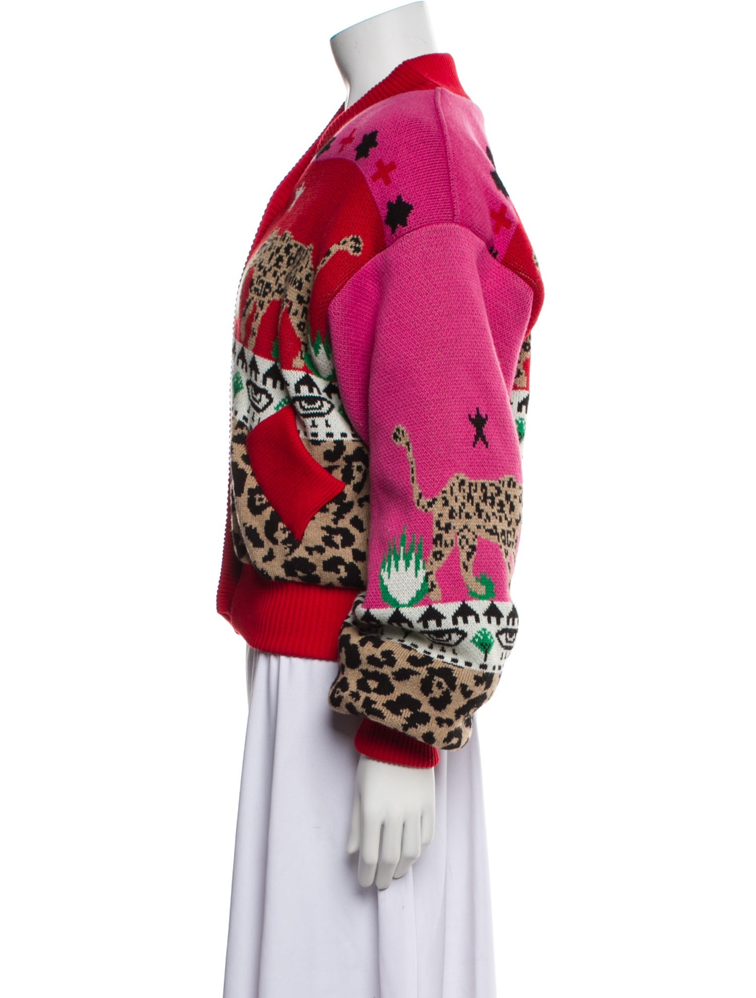 Hayley Menzies Animal Print Bomber Jacket