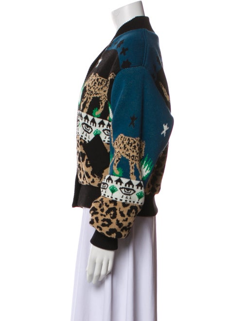 Hayley Menzies Animal Print Bomber Jacket