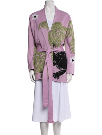 Hayley Menzies Printed V-Neck Sweater