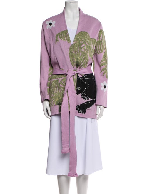 Hayley Menzies Printed V-Neck Sweater