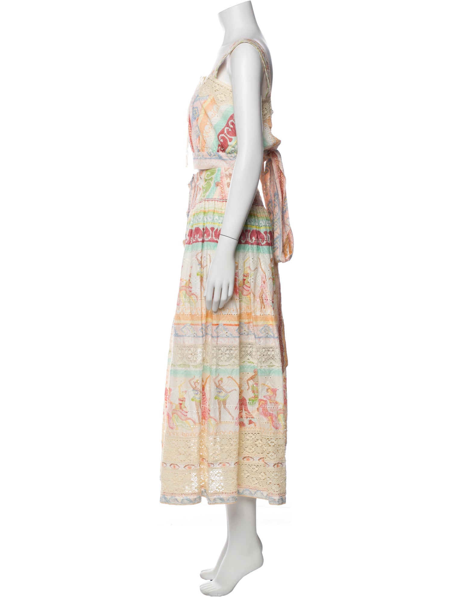 Hayley Menzies Printed Ruffle Embellishment Skirt Set w/ Tags