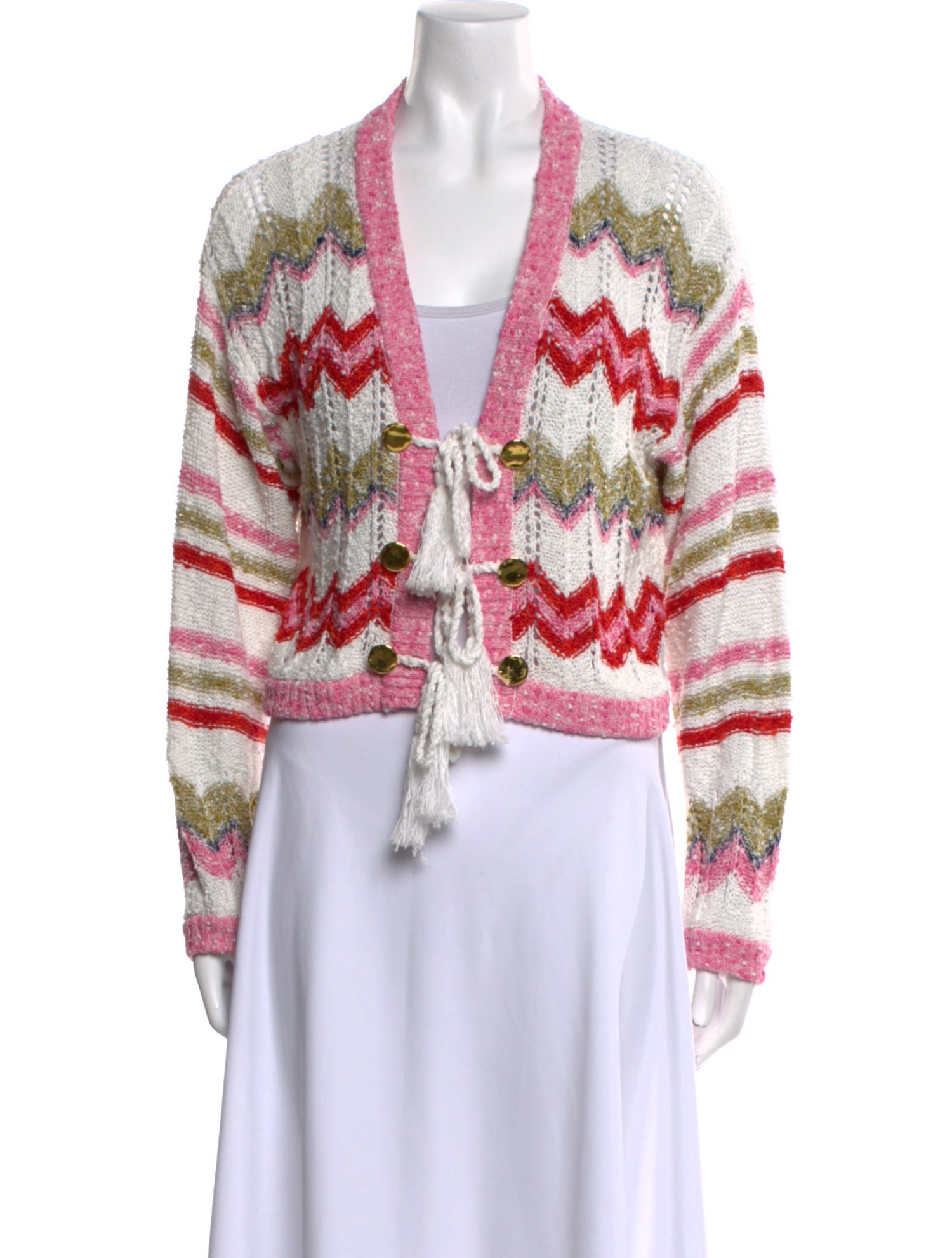 Hayley Menzies Striped V-Neck Sweater