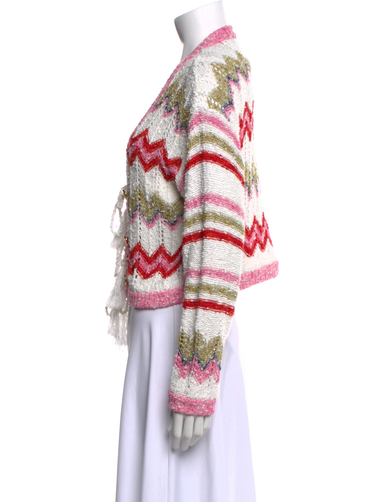 Hayley Menzies Striped V-Neck Sweater