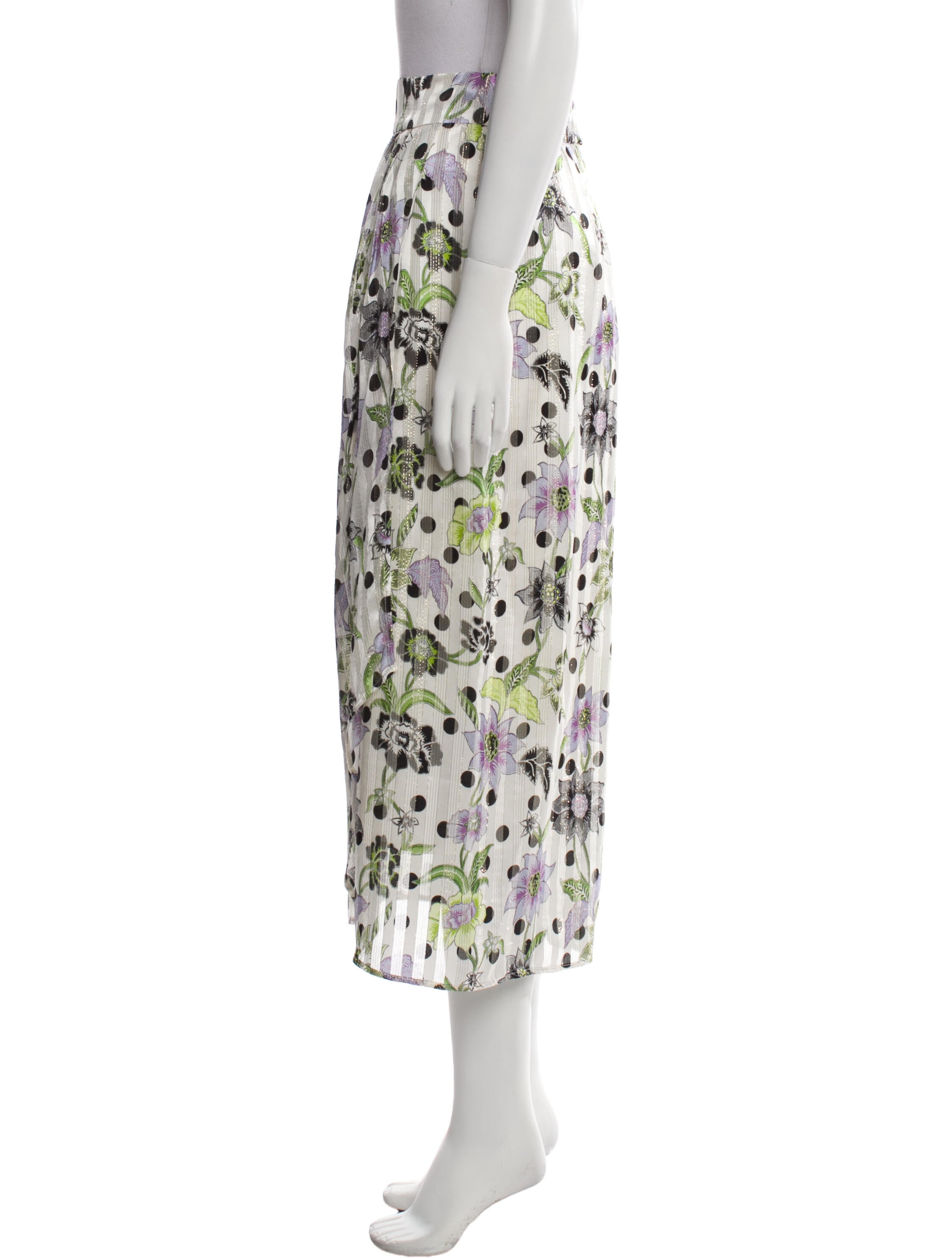 Hayley Menzies Silk Midi Length Skirt