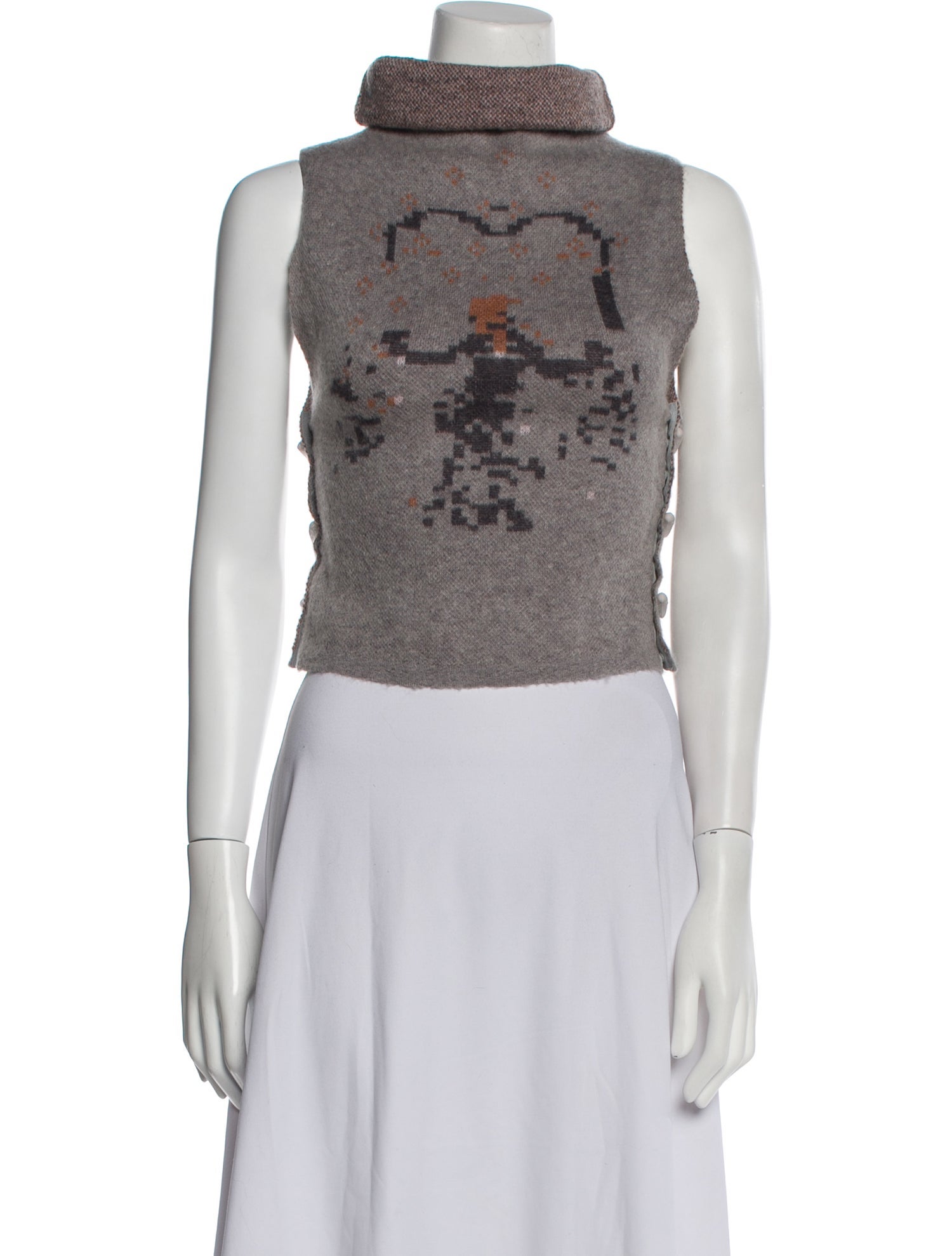 Hyein Seo Nylon Floral Print Crop Top