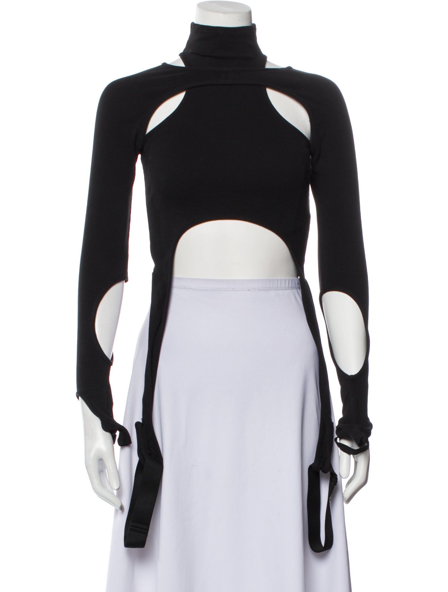 Hyein Seo Turtleneck Long Sleeve Crop Top