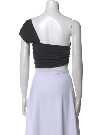 Hyein Seo Square Neckline Short Sleeve Crop Top