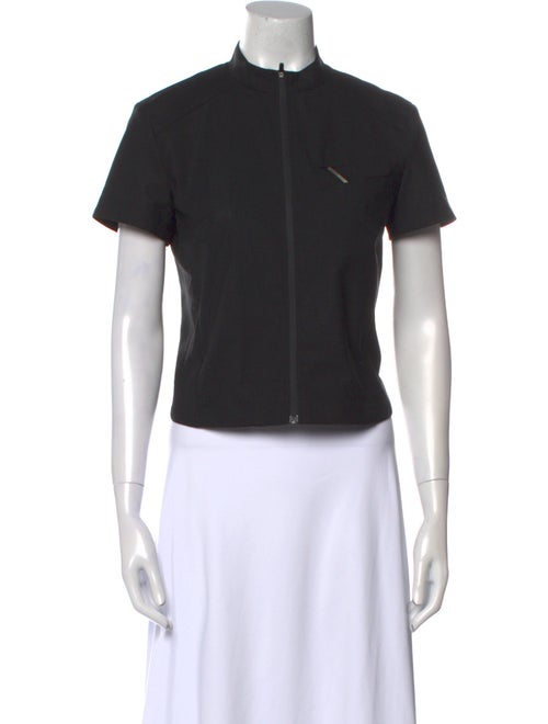 Hyein Seo Mock Neck Short Sleeve Crop Top