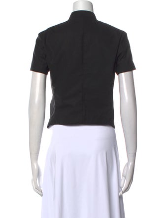 Hyein Seo Mock Neck Short Sleeve Crop Top