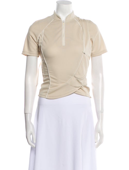 Hyein Seo Mock Neck Short Sleeve Crop Top