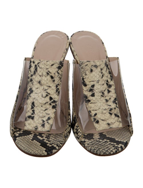 Ritch Erani NYFC Embossed Leather Animal Print Slides