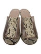 Ritch Erani NYFC Embossed Leather Animal Print Slides