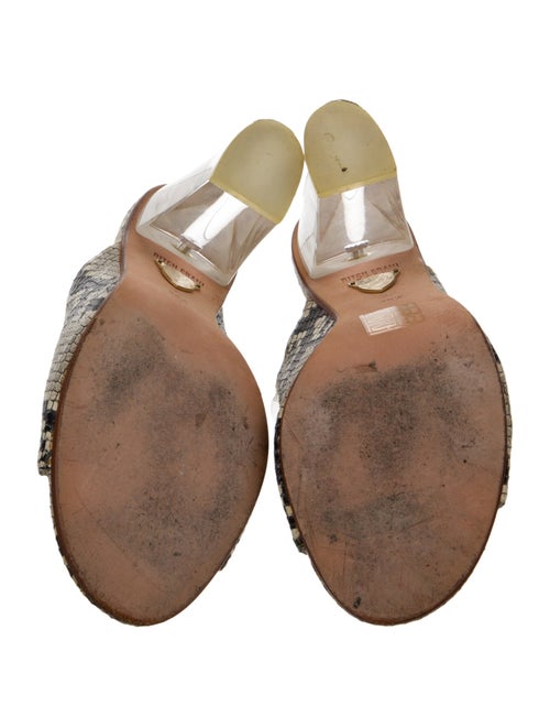 Ritch Erani NYFC Embossed Leather Animal Print Slides