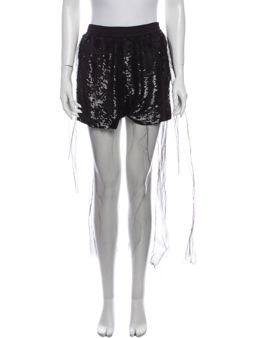 Ashish Silk Mini Shorts Black