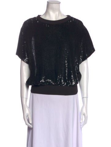 Ashish Tops Bateau Neckline Three-Quarter Sleeve Top M