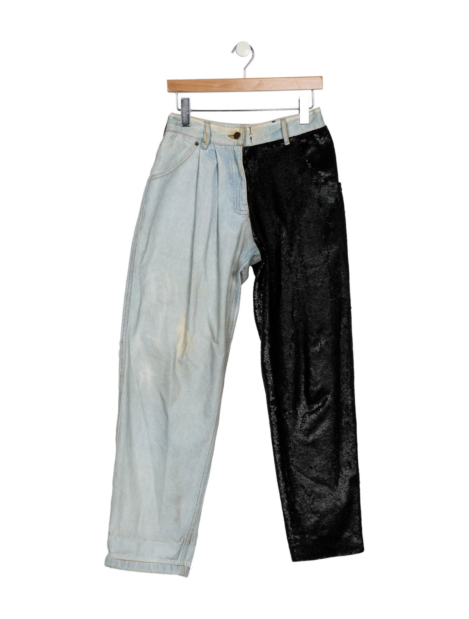 Ashish High-Rise Straight Leg Jeans