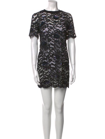 Ashish Dresses Lace Pattern Mini Dress S