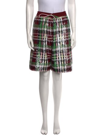 Ashish Plaid Print Knee-Length Shorts