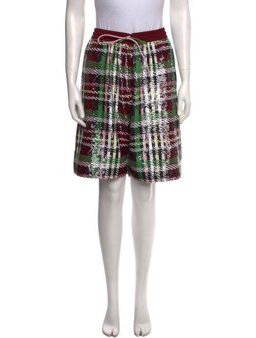 Ashish Plaid Print Knee-Length Shorts