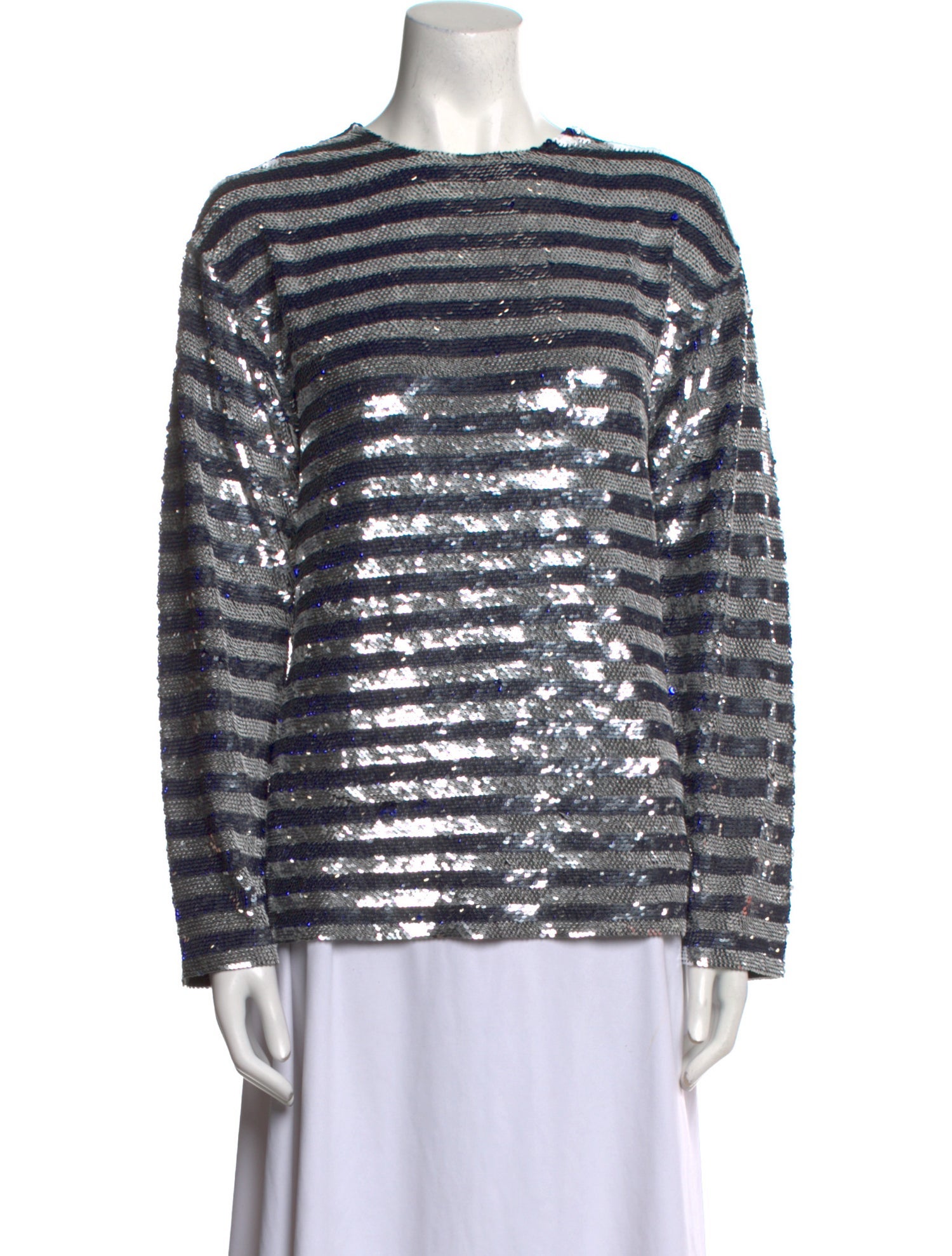 Ashish Silk Striped Sweatshirt w/ Tags
