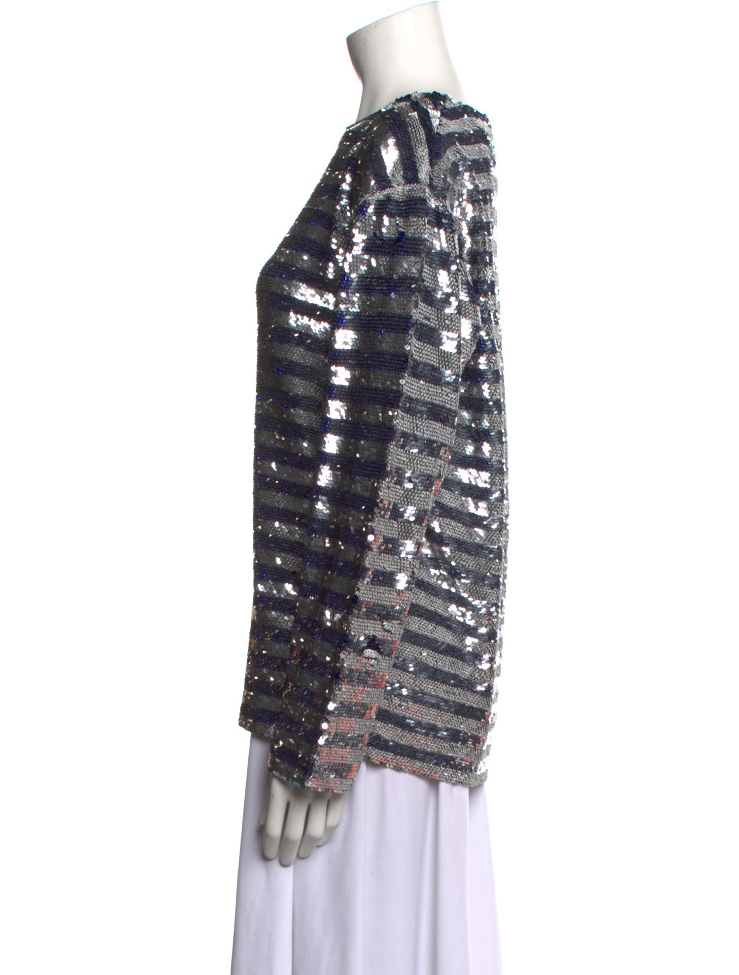 Ashish Silk Striped Sweatshirt w/ Tags