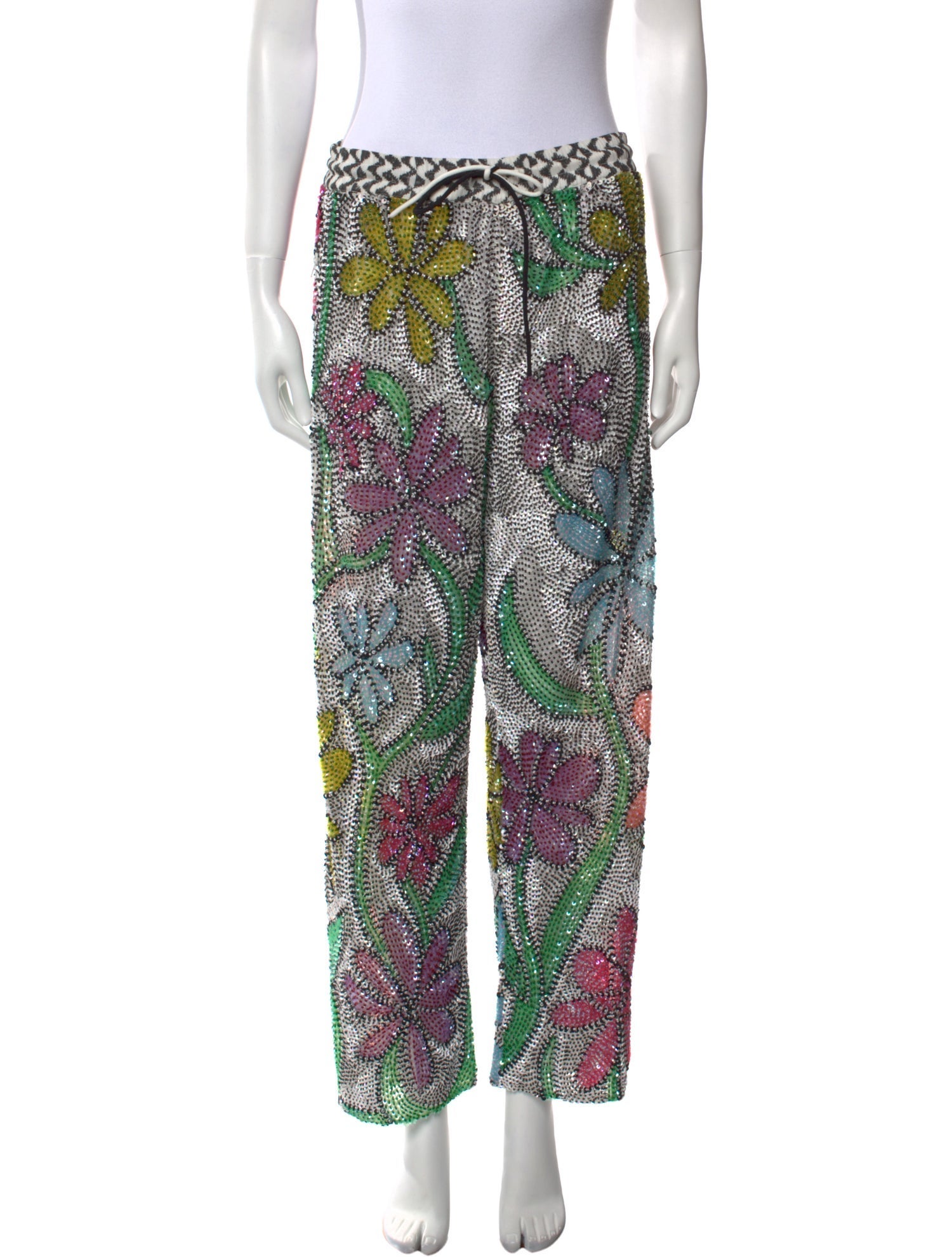 Ashish Floral Print Straight Leg Pants w/ Tags
