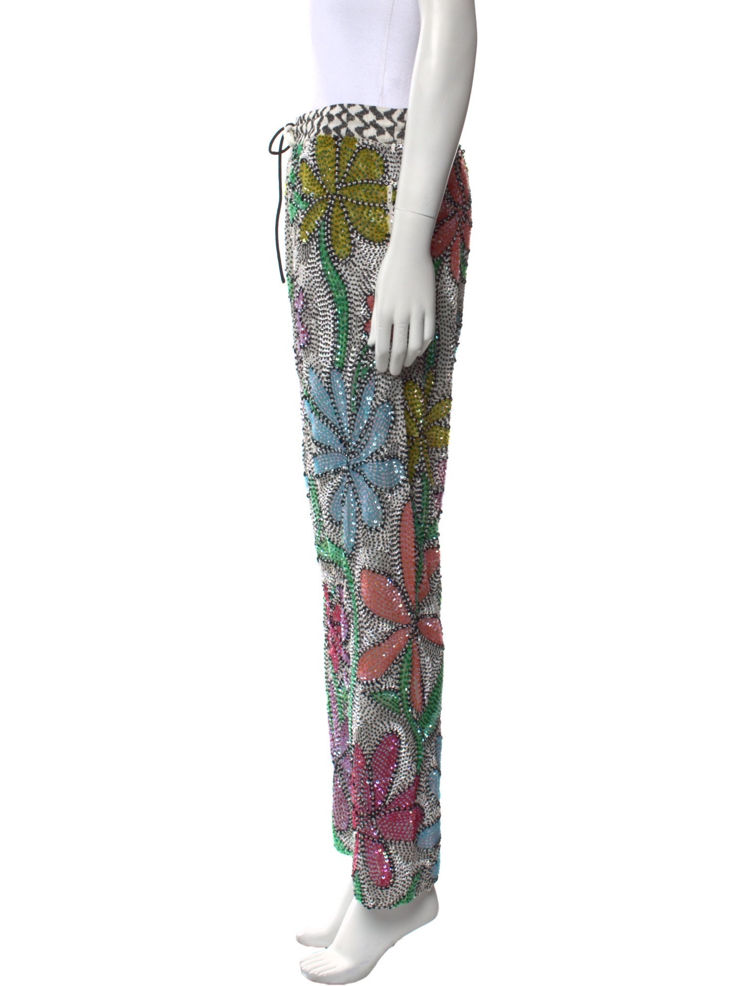 Ashish Floral Print Straight Leg Pants w/ Tags