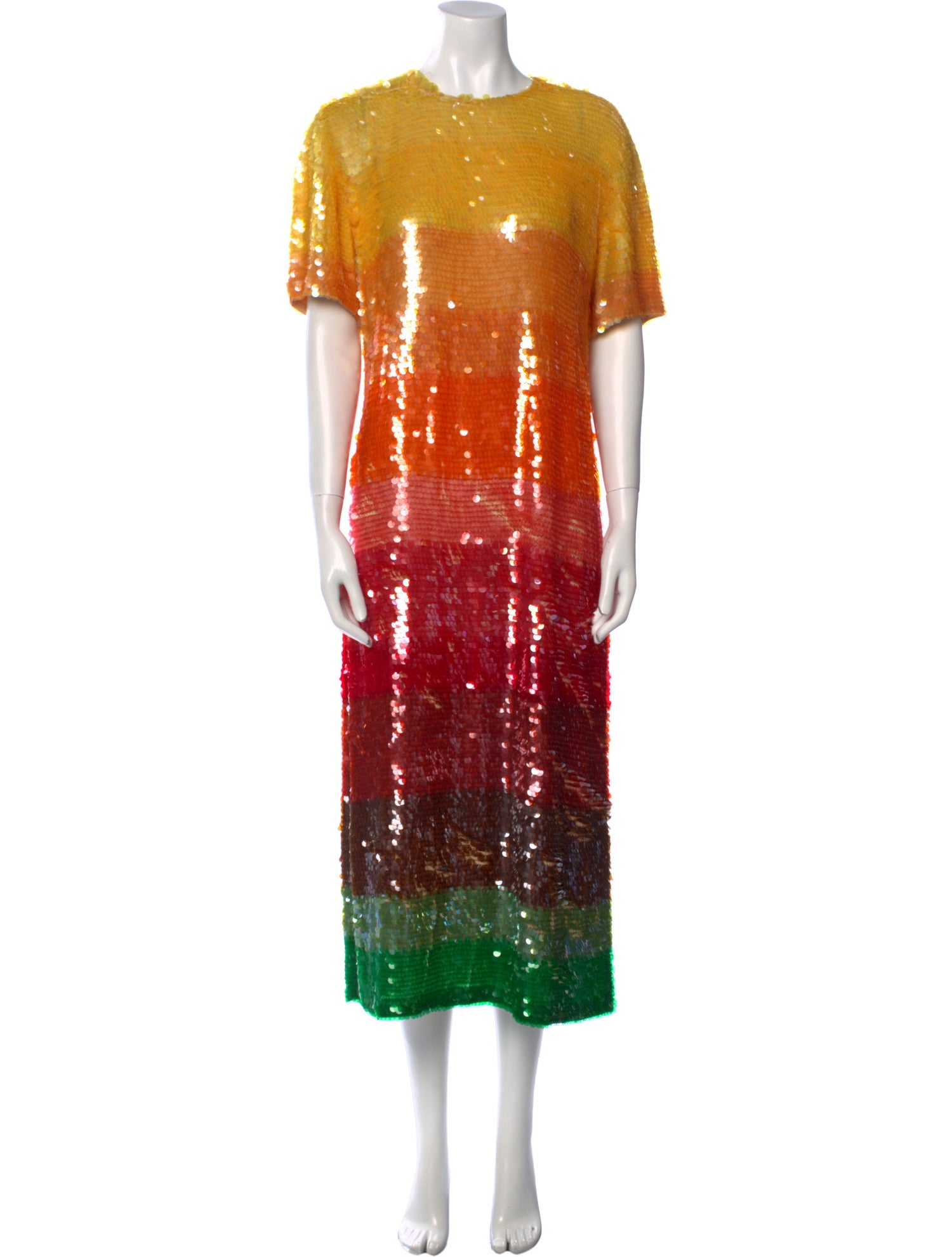 Ashish Colorblock Pattern Long Dress
