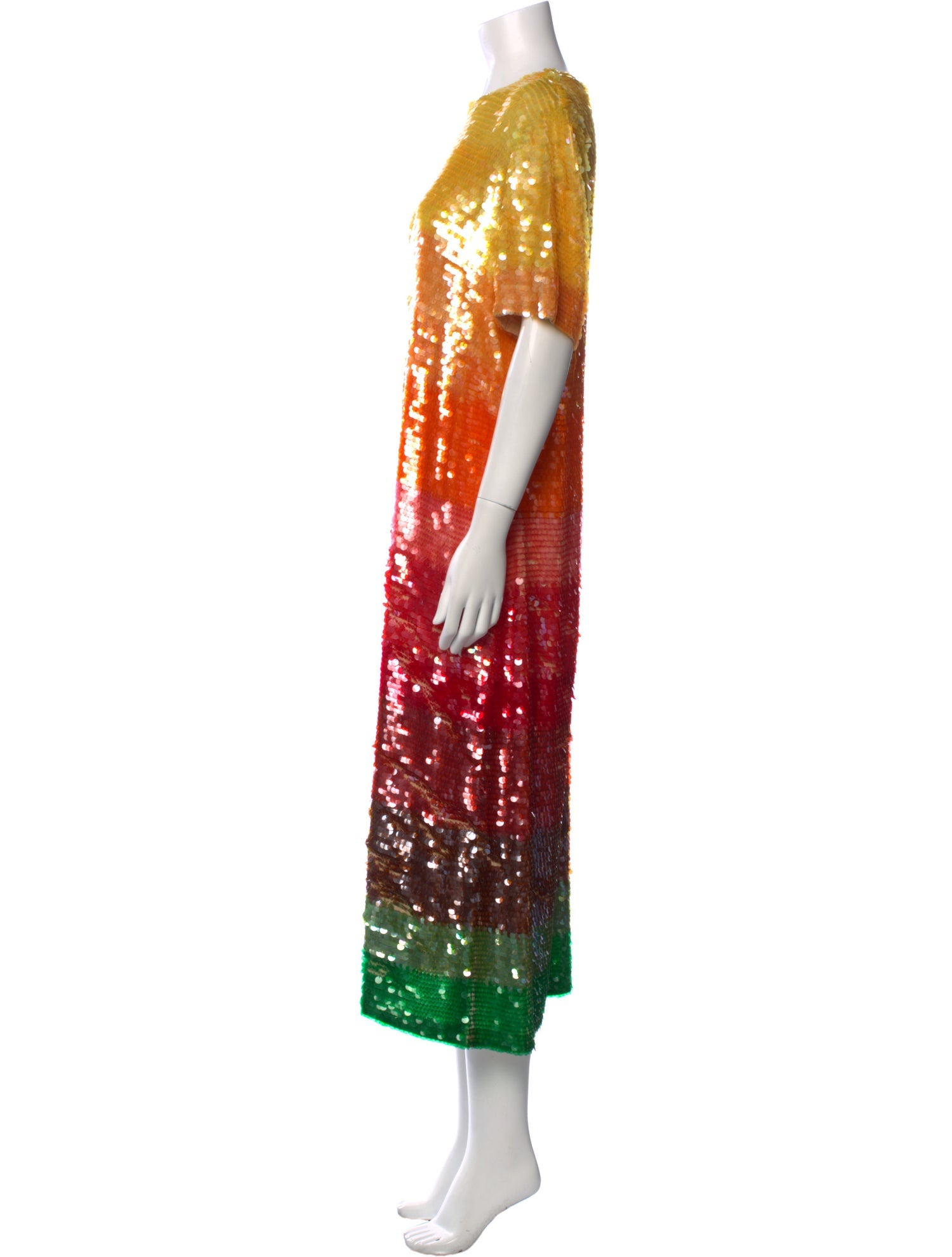 Ashish Colorblock Pattern Long Dress